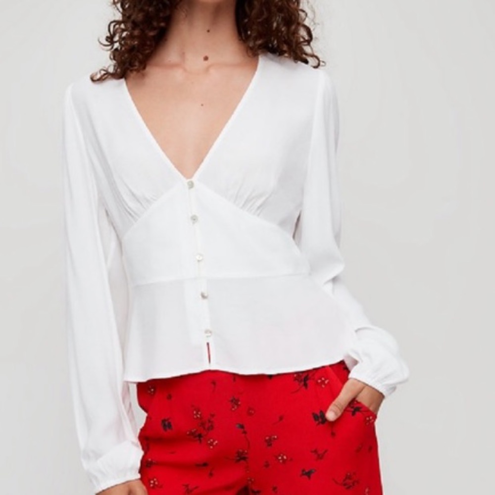 Aritzia Wilfred Prairie Blouse